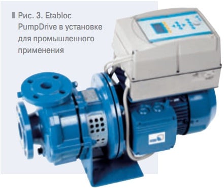 Рис. 3. Etabloc PumpDrive в установке для промышленного применения